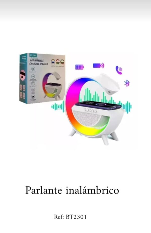 Lámpara De Luz Nocturna Rgb Con Cargador Inalámbrico.