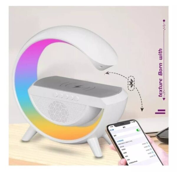 Lámpara De Luz Nocturna Rgb Con Cargador Inalámbrico.