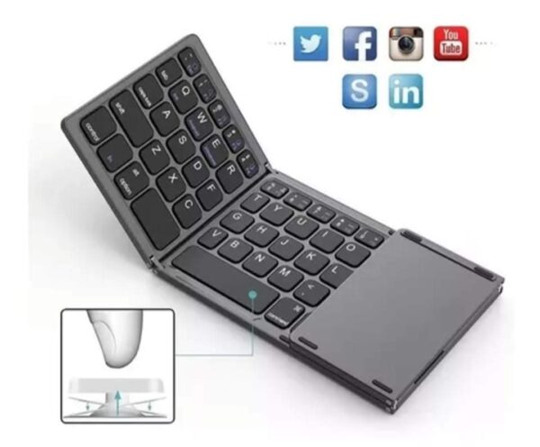 Teclado Inalámbrico Delgado Portátil Plegable