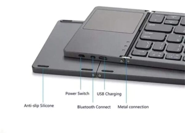 Teclado Inalámbrico Delgado Portátil Plegable