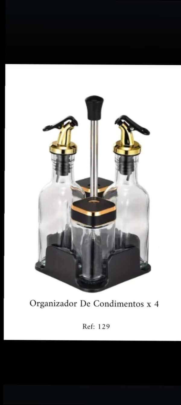 Juego de dispensador de aceite y vinagre con caja, botella de vidrio, condimento, pimienta y sal