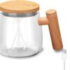 Taza de mezcla eléctrica de 500 ml, taza de café autoagitable, taza de café de vidrio de borosilicat
