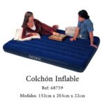 Colchón inflable INTEX, recomendado para usar en camping y en interior. 

Medidas colchoneta pequeña: 152cm X 203 X 25 Cms, Peso Máximo 136 kilos